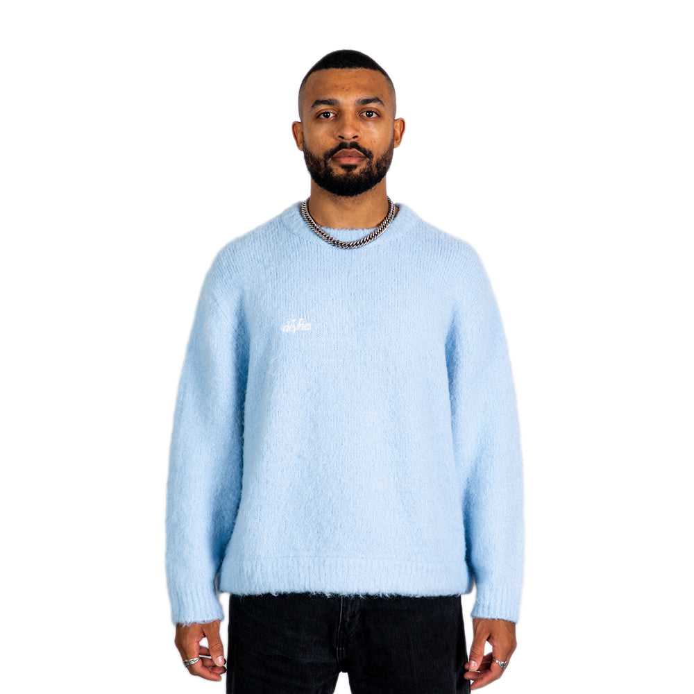 Mohair Knit Baby Blue