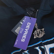 Load image into Gallery viewer, deVries Γνῶθι σαυτόν Zip-Up Hoodie Navy Blue
