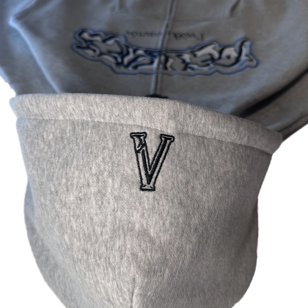 deVries Γνῶθι σαυτόν Zip-Up Hoodie College Grey