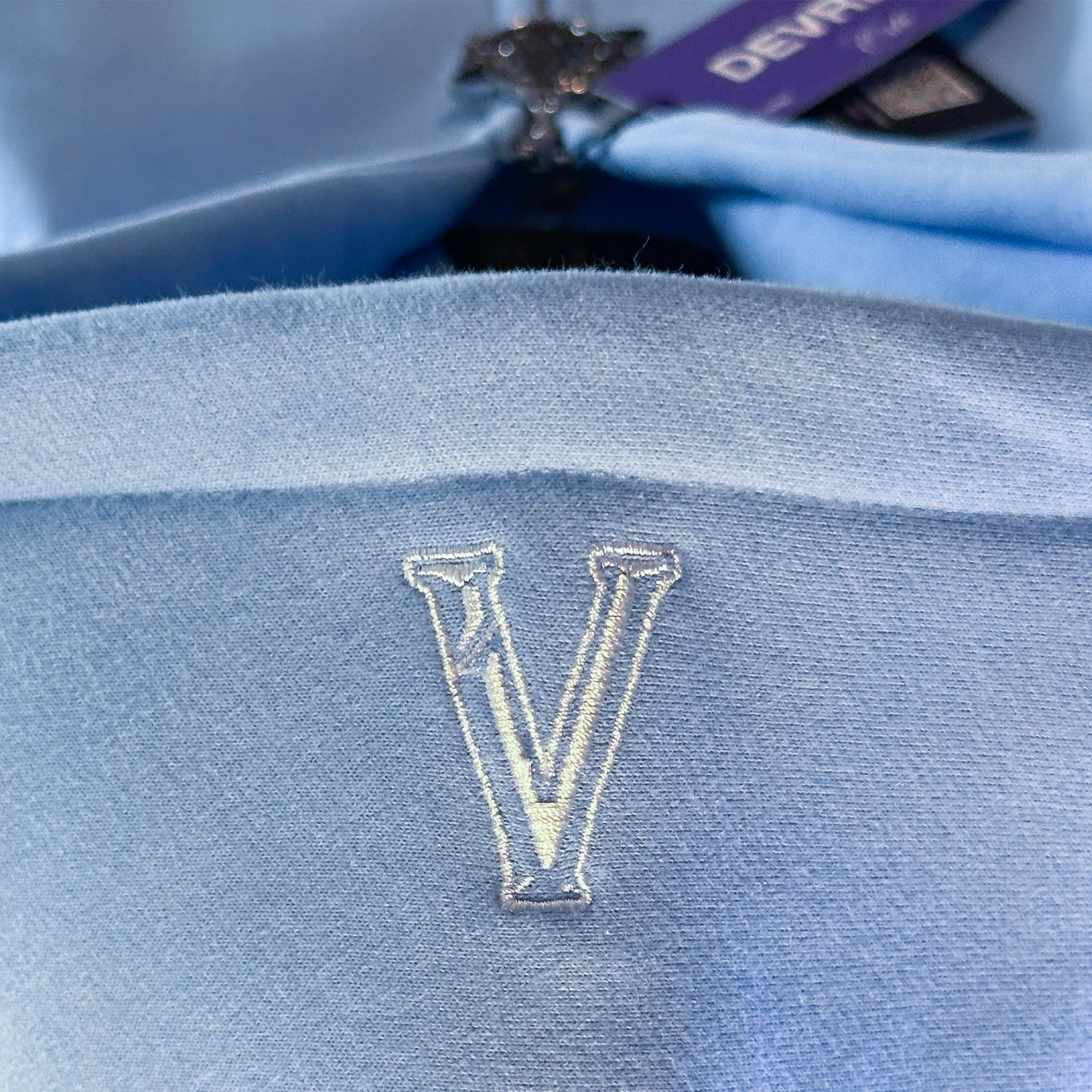 deVries Γνῶθι σαυτόν Zip-Up Hoodie Baby Blue