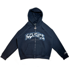 Load image into Gallery viewer, deVries Γνῶθι σαυτόν Zip-Up Hoodie Navy Blue
