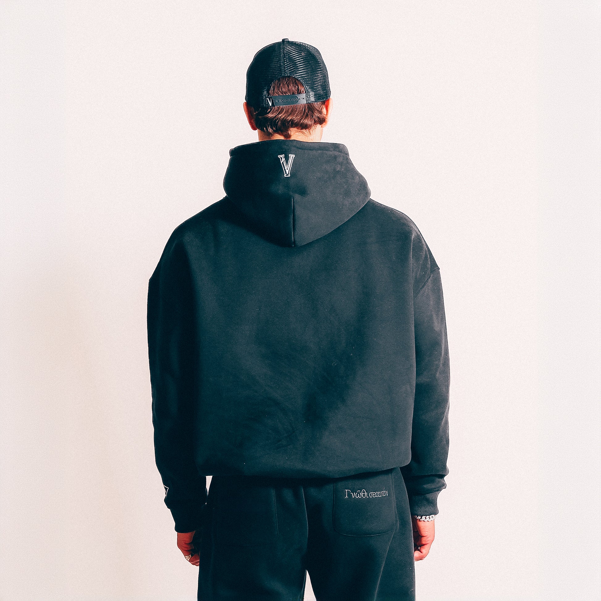 deVries Γνῶθι σαυτόν Zip-Up Hoodie Navy Blue