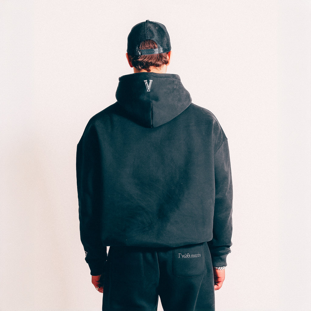deVries Γνῶθι σαυτόν Zip-Up Hoodie Navy Blue