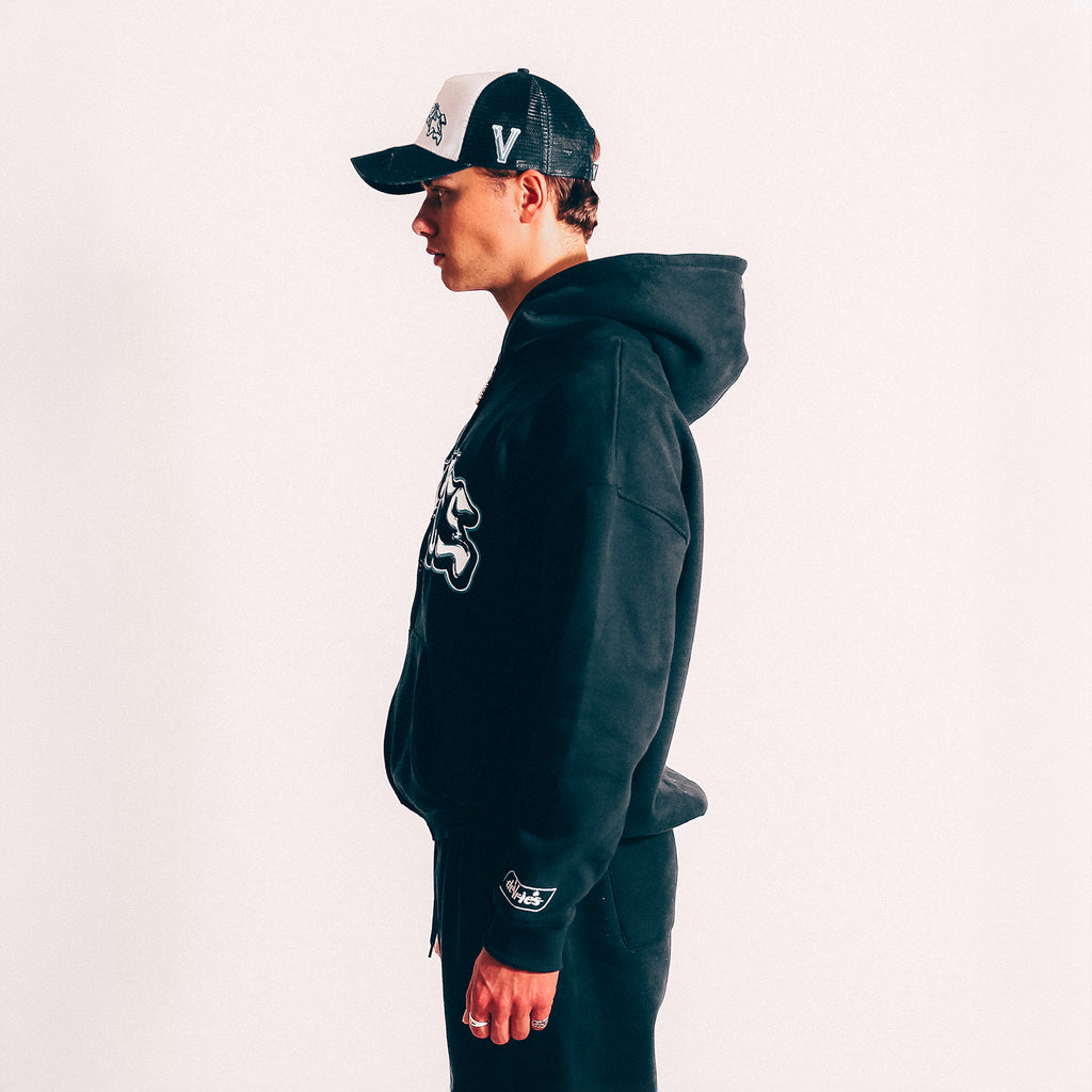 deVries Γνῶθι σαυτόν Zip-Up Hoodie Navy Blue